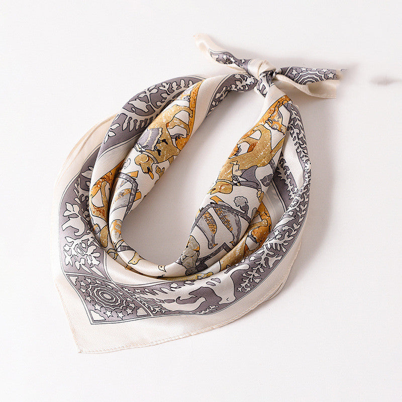 Delicate Pattern Silk Scarf