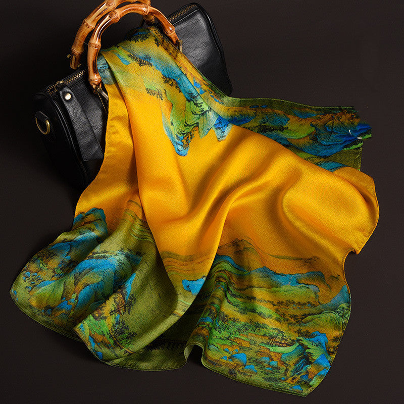 Delicate Pattern Silk Scarf