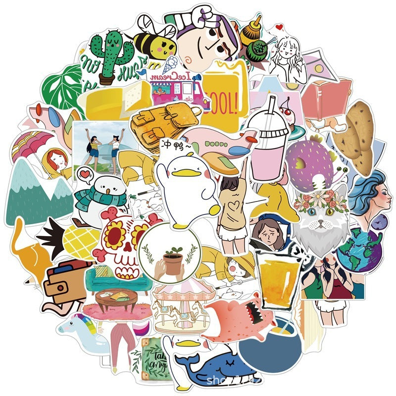 Girly Style Colourful Stickers (Pack of 50)