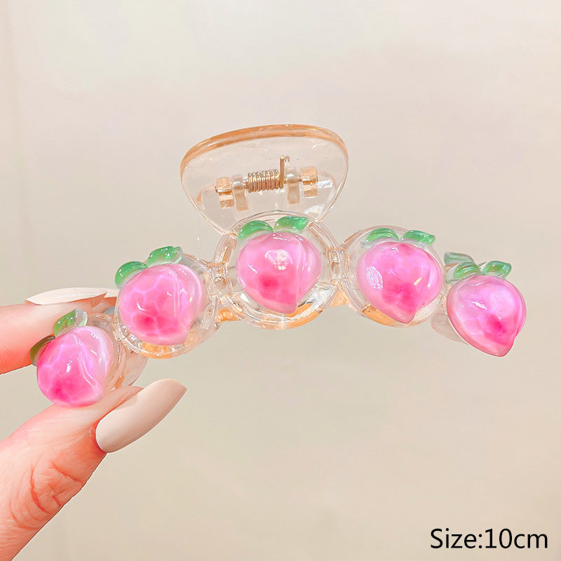 Women's Transparent Cute Pink Hair Clip