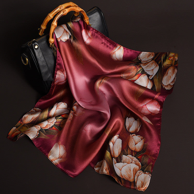 Delicate Pattern Silk Scarf
