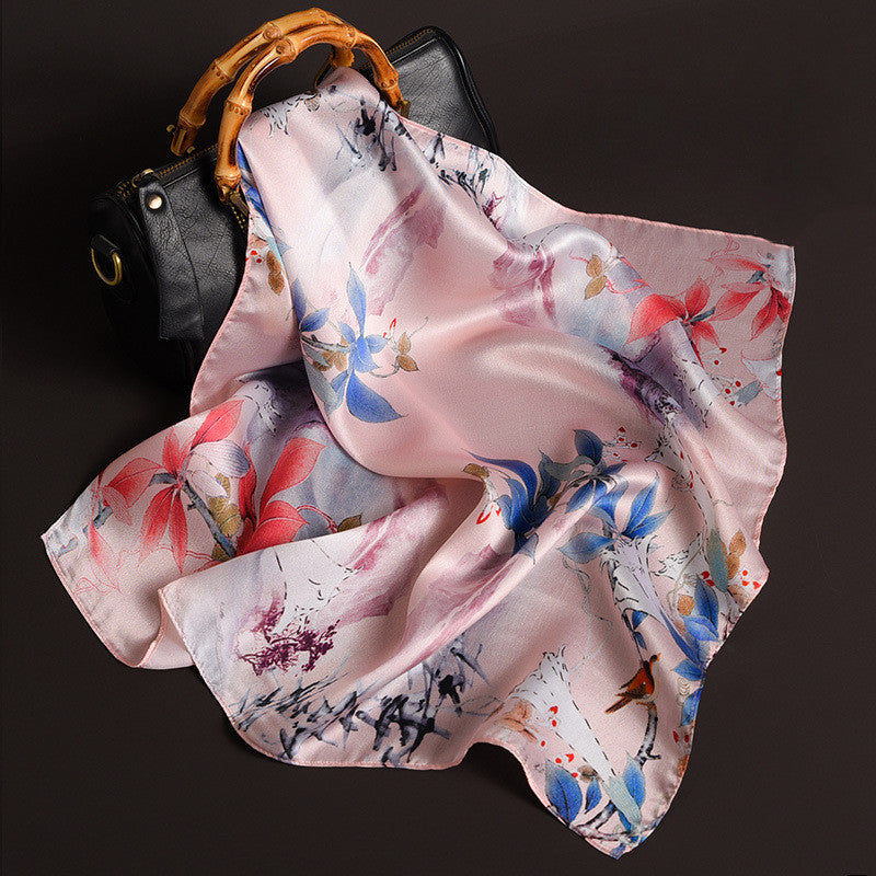 Delicate Pattern Silk Scarf