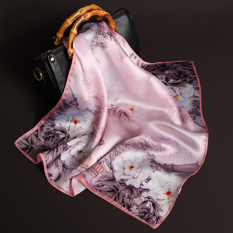 Delicate Pattern Silk Scarf