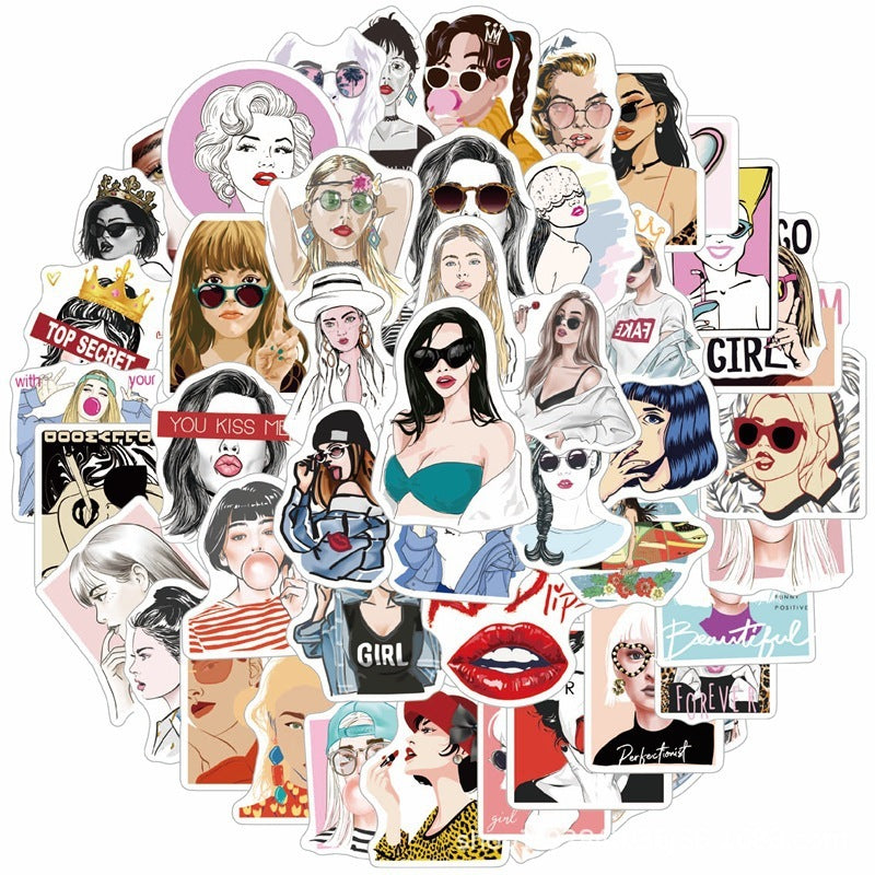 Girly Style Colourful Stickers (Pack of 50)