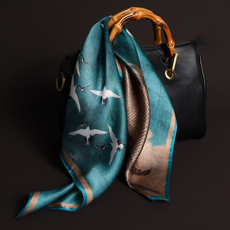Delicate Pattern Silk Scarf