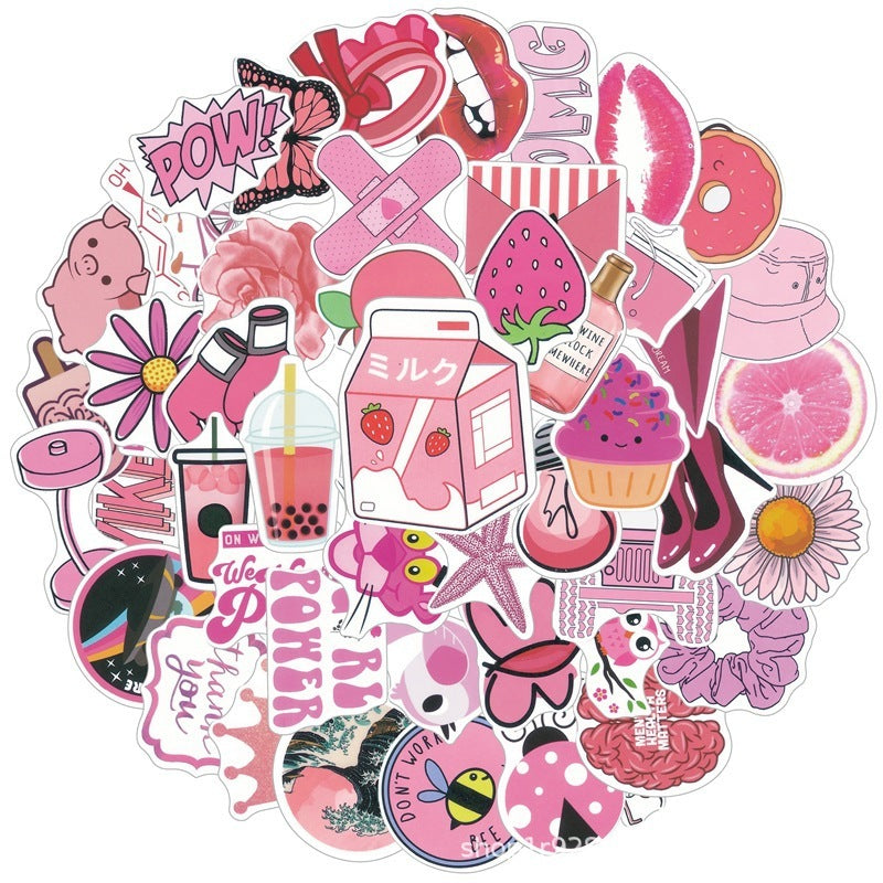 Girly Style Colourful Stickers (Pack of 50)