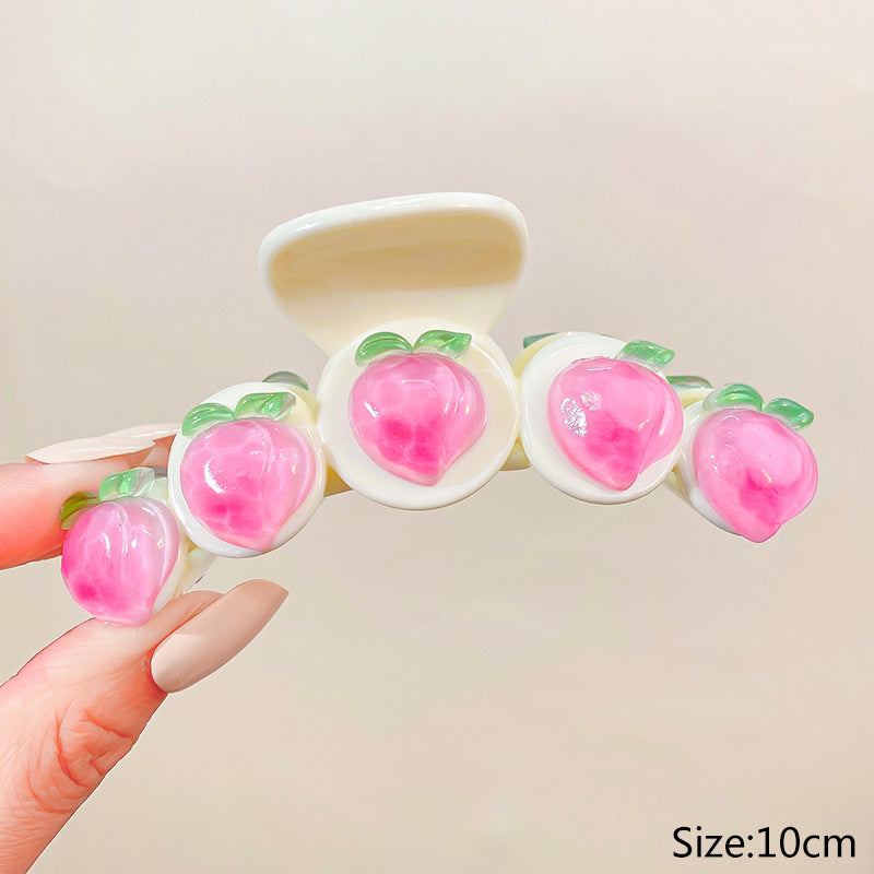 Women's Transparent Cute Pink Hair Clip