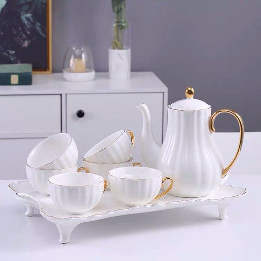 Gold Painted Tea Set