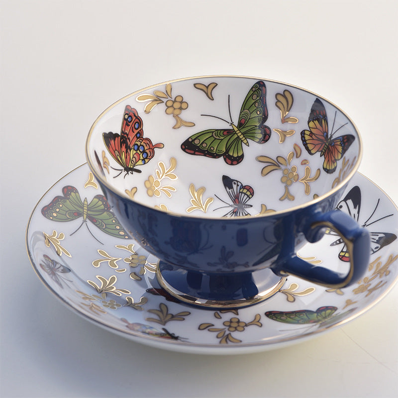 Light Luxury Ceramic Coffee Cup And Saucer