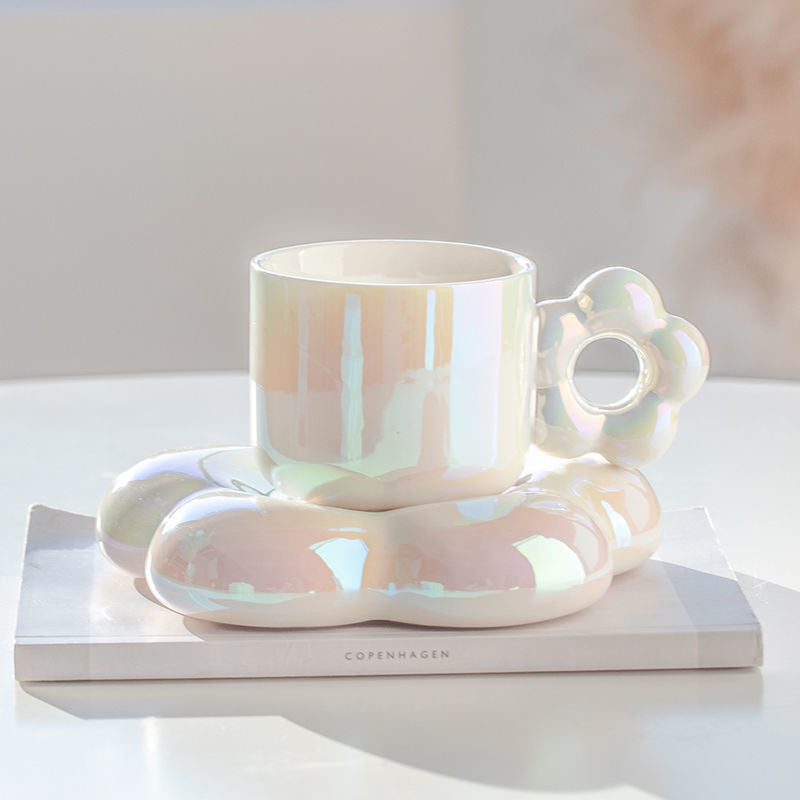 Pearlescent Mug And Saucer