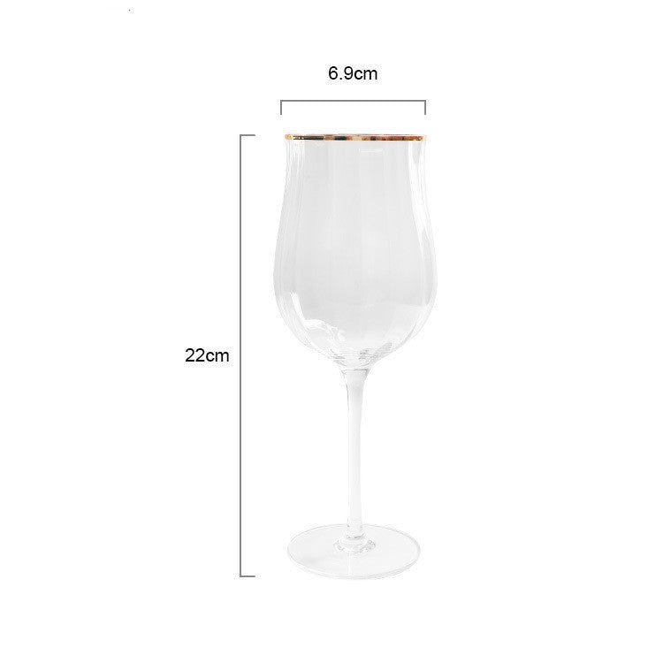 Tulip Crystal Glass Vertical Ribbed Glass