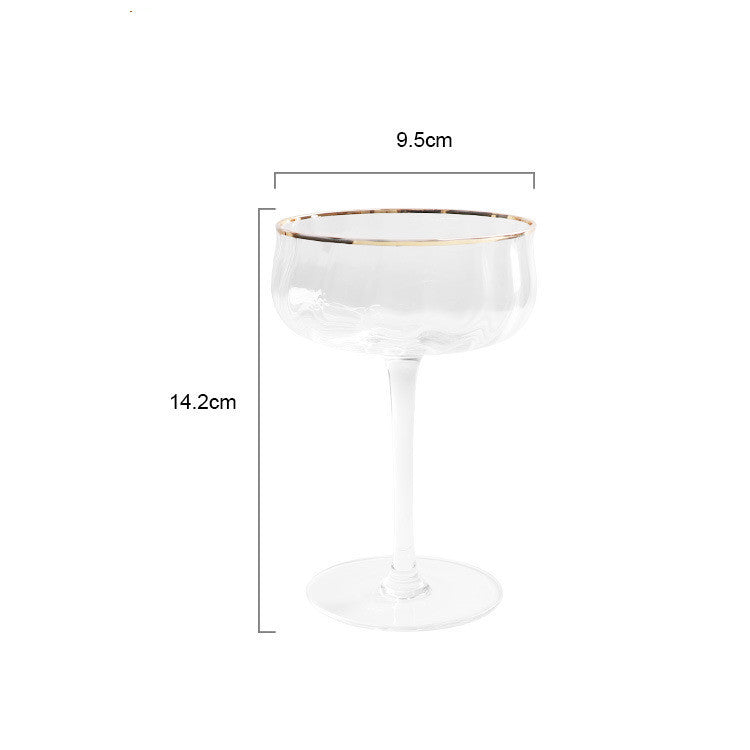 Tulip Crystal Glass Vertical Ribbed Glass