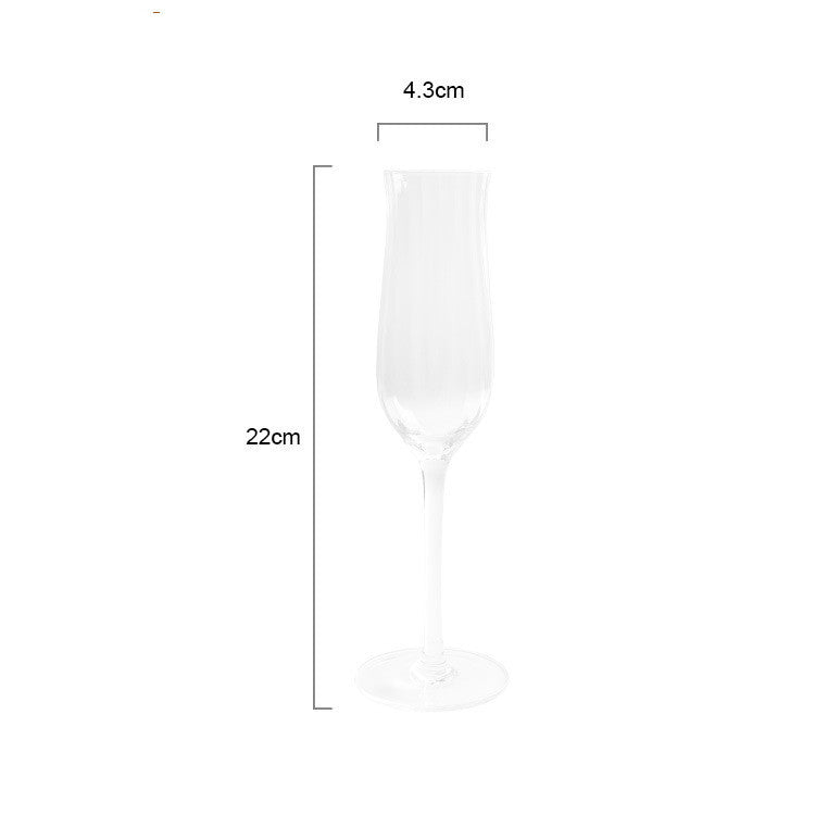 Tulip Crystal Glass Vertical Ribbed Glass