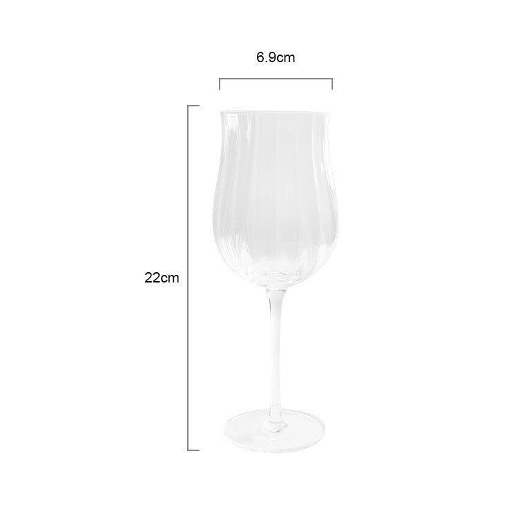 Tulip Crystal Glass Vertical Ribbed Glass