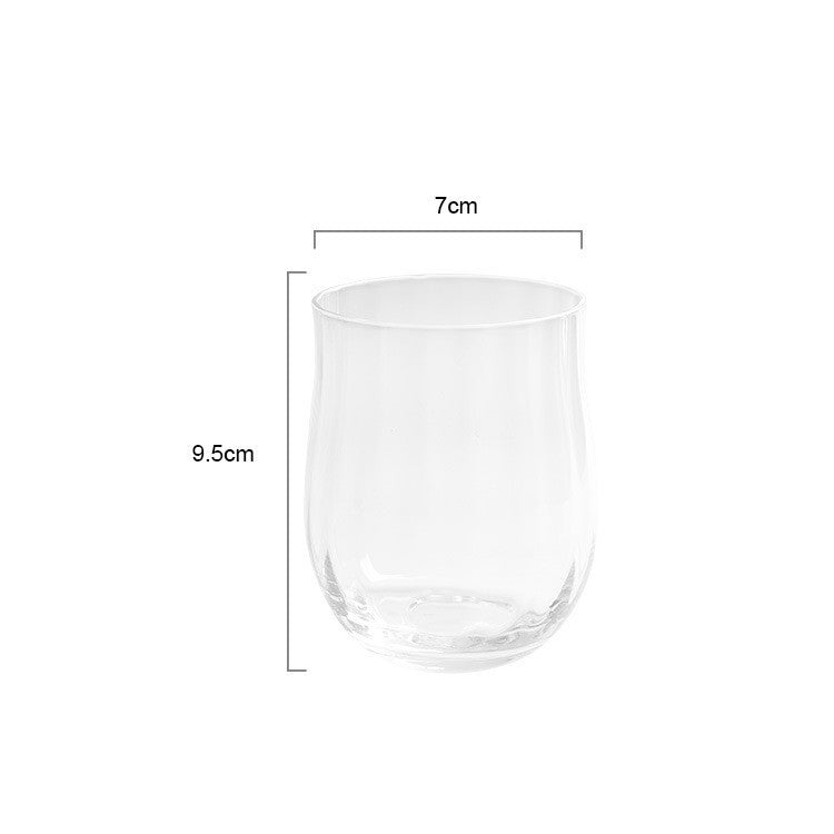 Tulip Crystal Glass Vertical Ribbed Glass