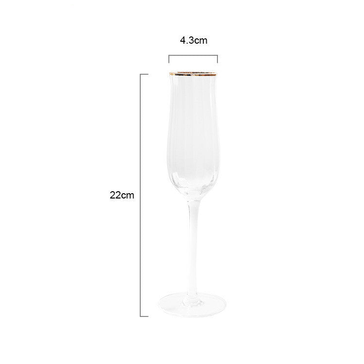 Tulip Crystal Glass Vertical Ribbed Glass