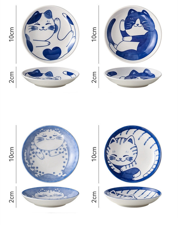 Cartoon Ceramic Cat Pattern Dish