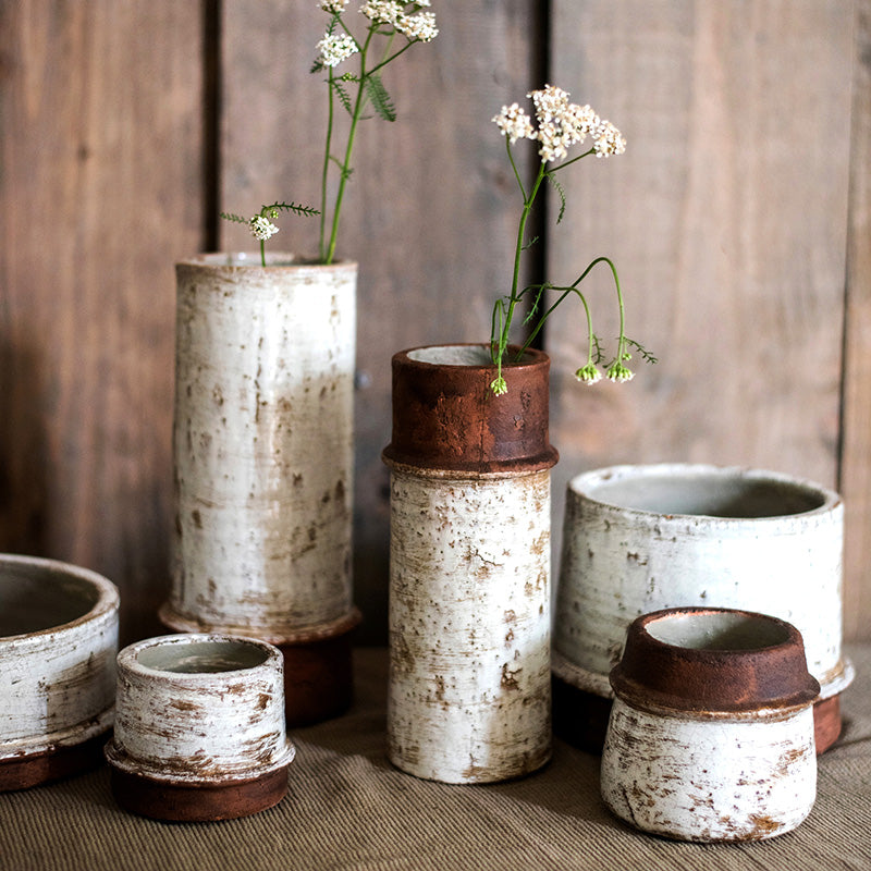 Geometric ceramic vase