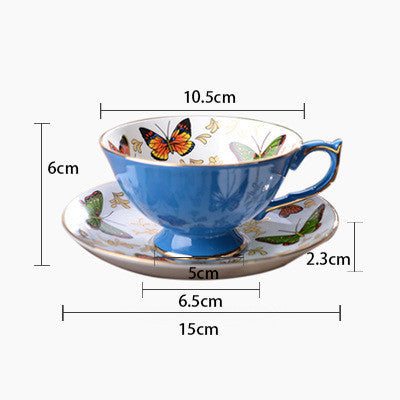 Light Luxury Ceramic Coffee Cup And Saucer