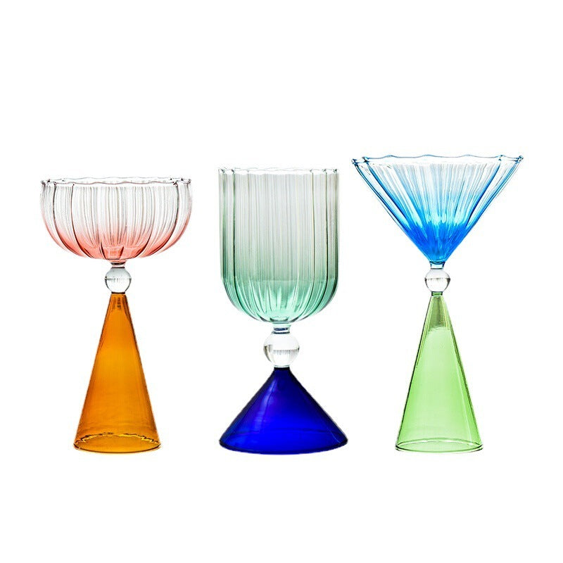 Water Ripple Glass Cocktail Glass