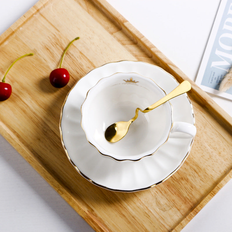 Elegant Ceramic Coffee Cup And Saucer