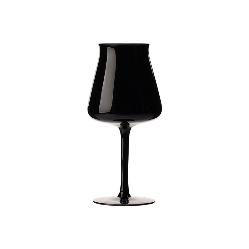 Black Porcelain Crystal Wine Glass