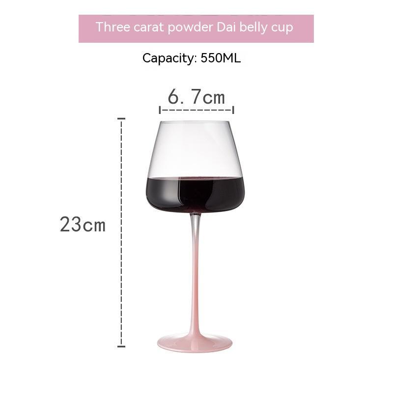 Pink Goblet Wine Glass