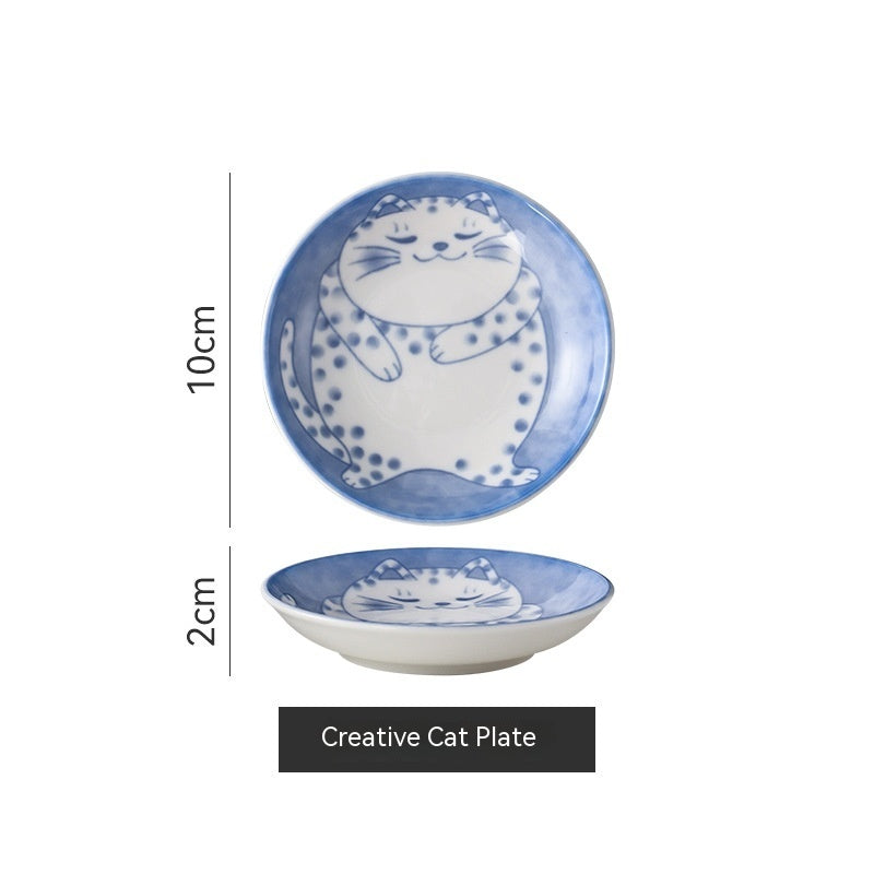 Cartoon Ceramic Cat Pattern Dish