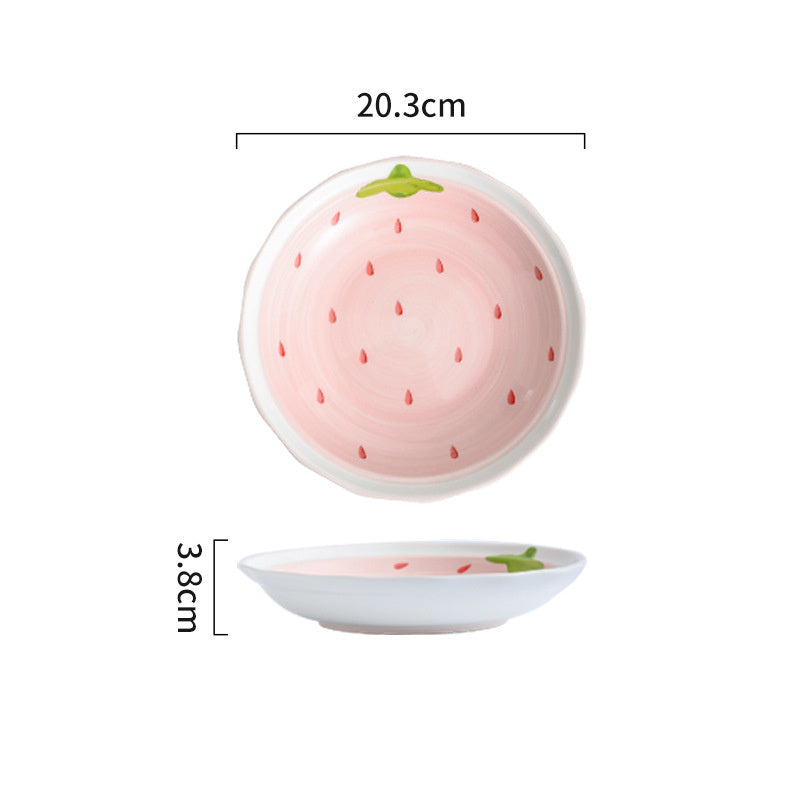 Cute Girly Strawberry Series Tableware