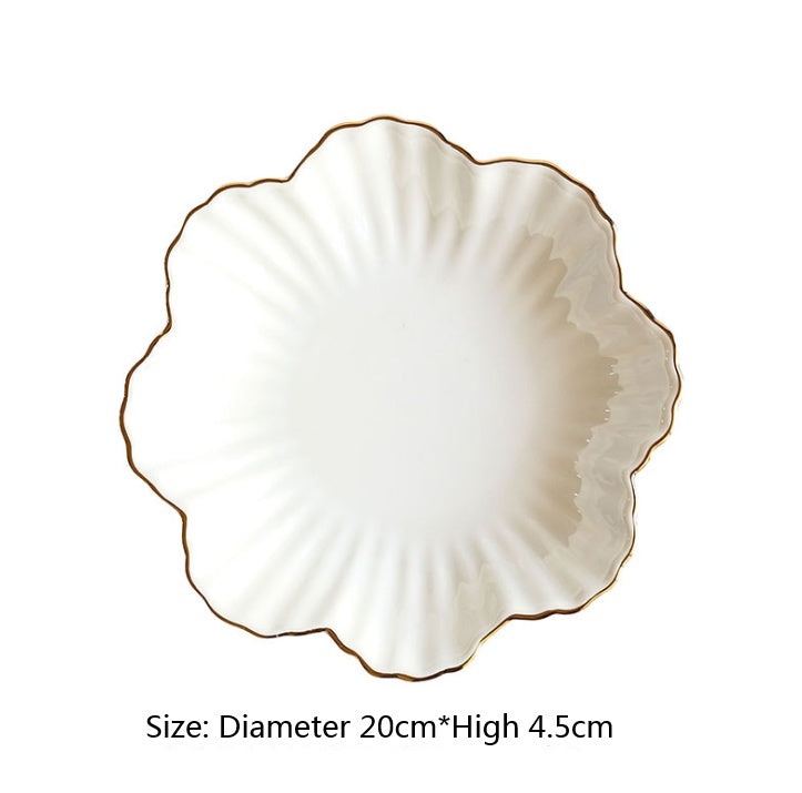 Bone China Gold Trim Plate