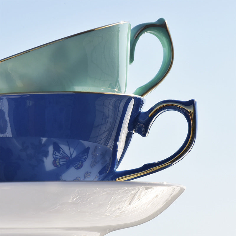 Light Luxury Ceramic Coffee Cup And Saucer