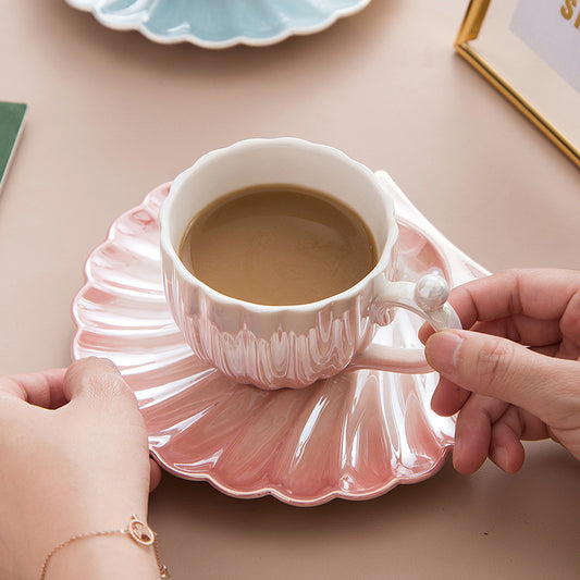 Shellfish Ceramic Cup And Saucer Set