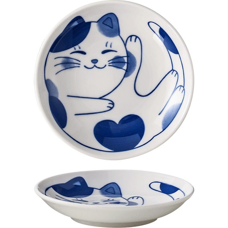 Cartoon Ceramic Cat Pattern Dish