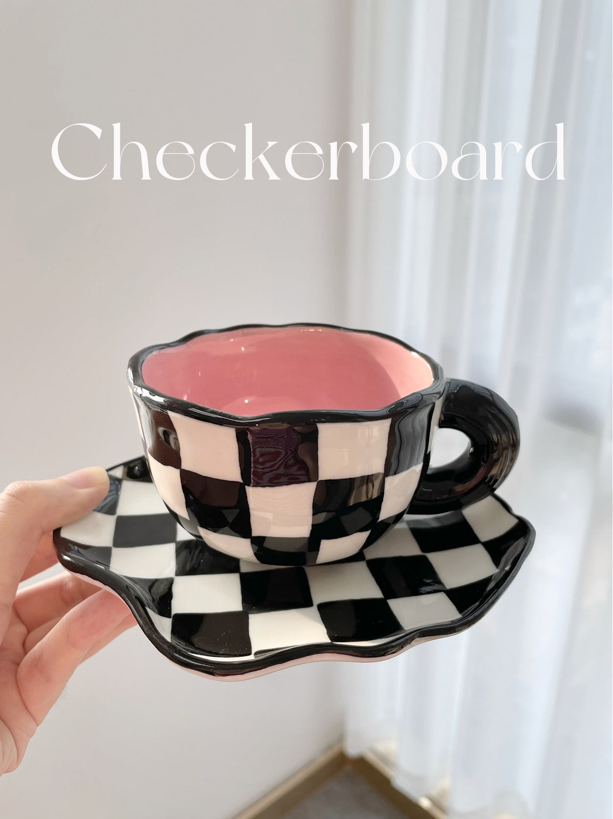 Black And White Checkerboard Mug