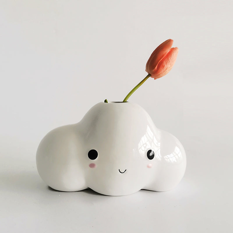 Creative Cartoon Cloud Ceramic Vase