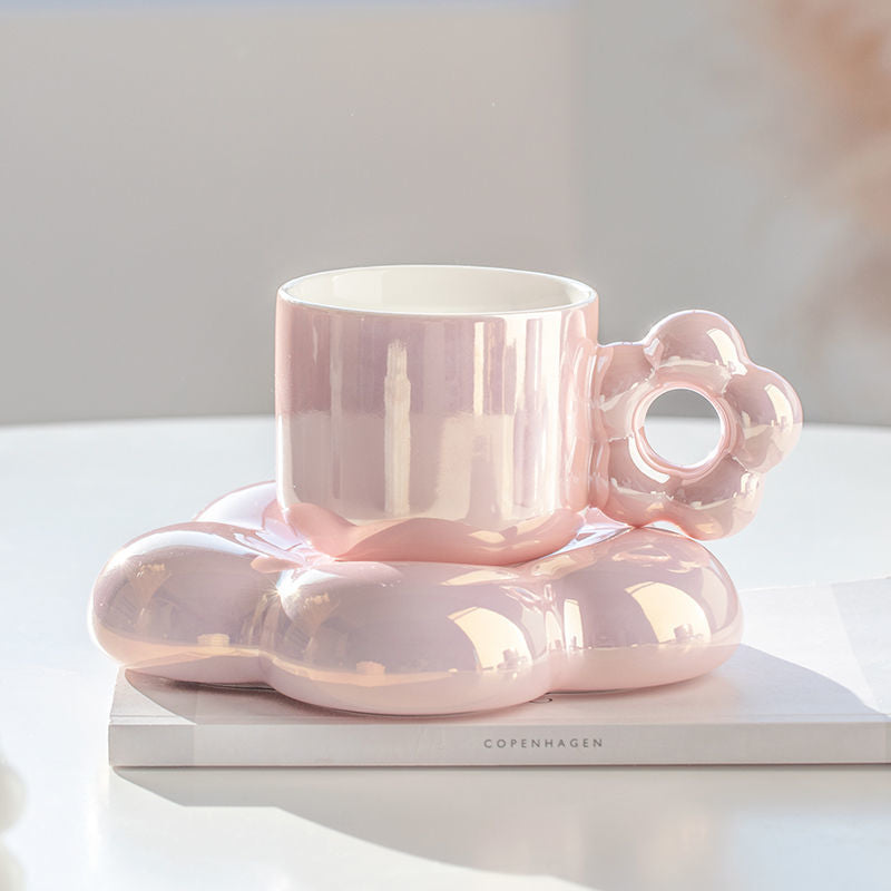 Pearlescent Mug And Saucer