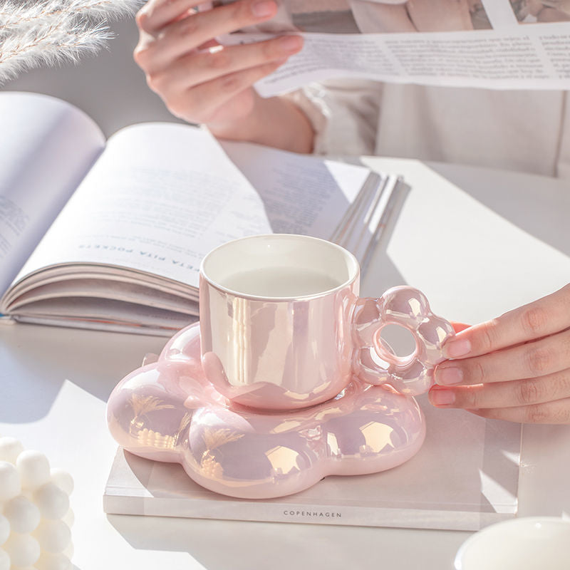 Pearlescent Mug And Saucer