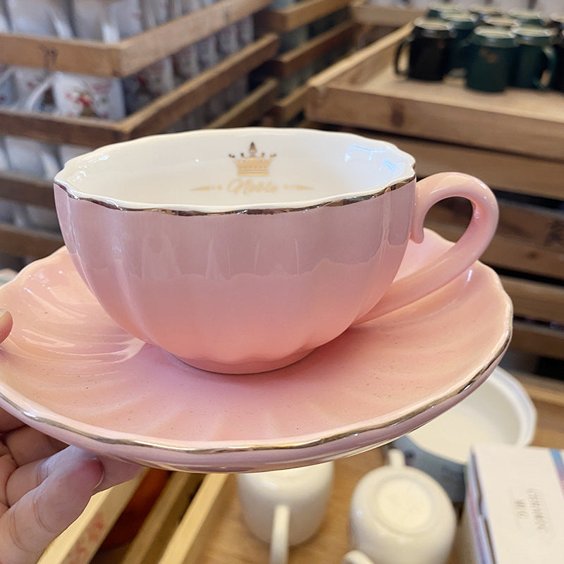 Elegant Ceramic Coffee Cup And Saucer