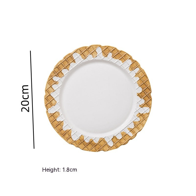 Creative Biscuits and Waffles Series Ceramic Tableware