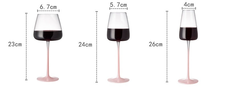 Pink Goblet Wine Glass