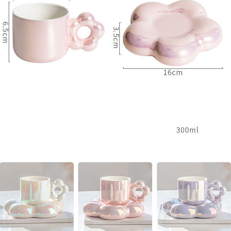 Pearlescent Mug And Saucer