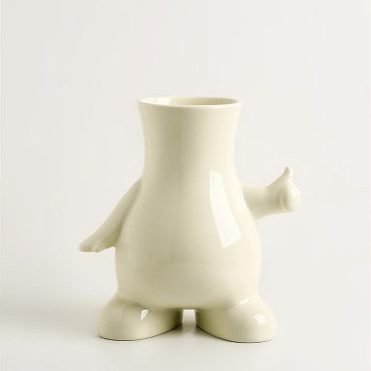 Cartoon Gesture Ceramic Vase