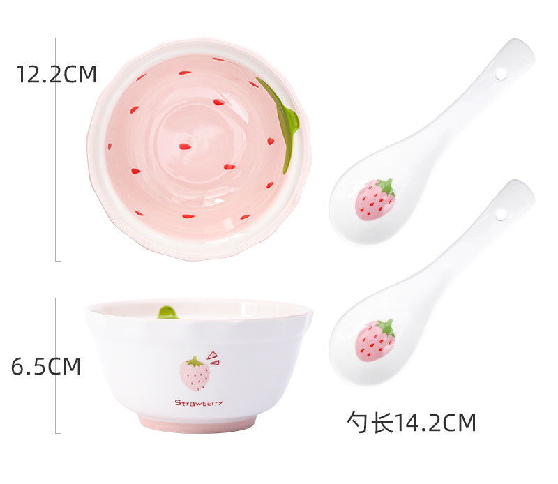 Cute Girly Strawberry Series Tableware