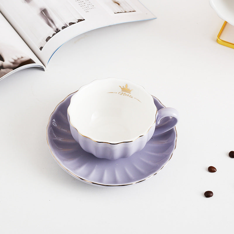 Elegant Ceramic Coffee Cup And Saucer