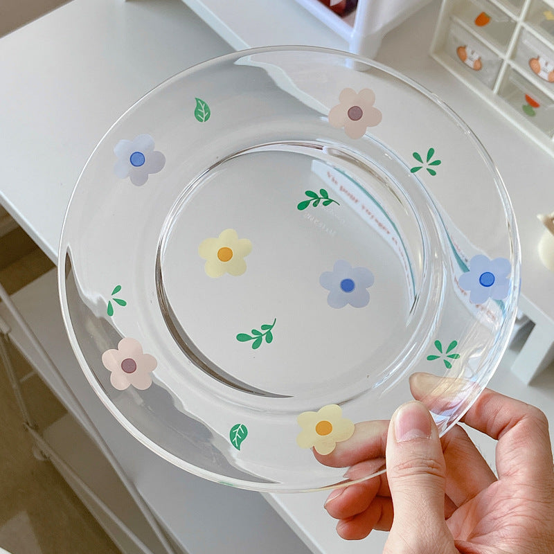 Japanese And Korean Fresh Glass Dishes Set