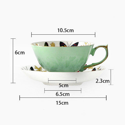 Light Luxury Ceramic Coffee Cup And Saucer