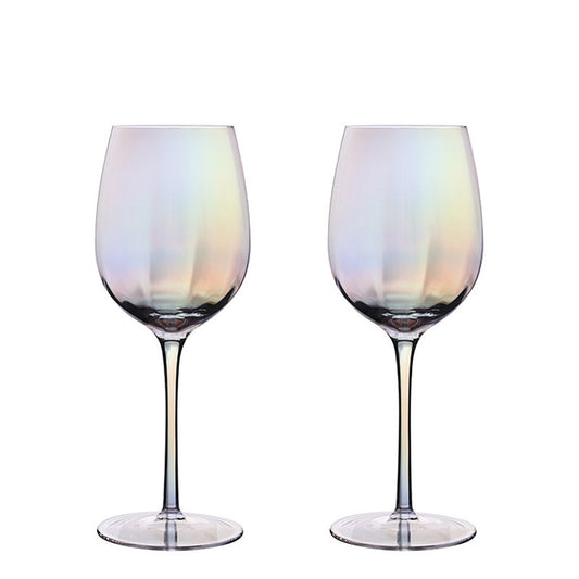 Colourful Champagne Glass Light Luxury Electroplating Crystal Glass Wine Glass