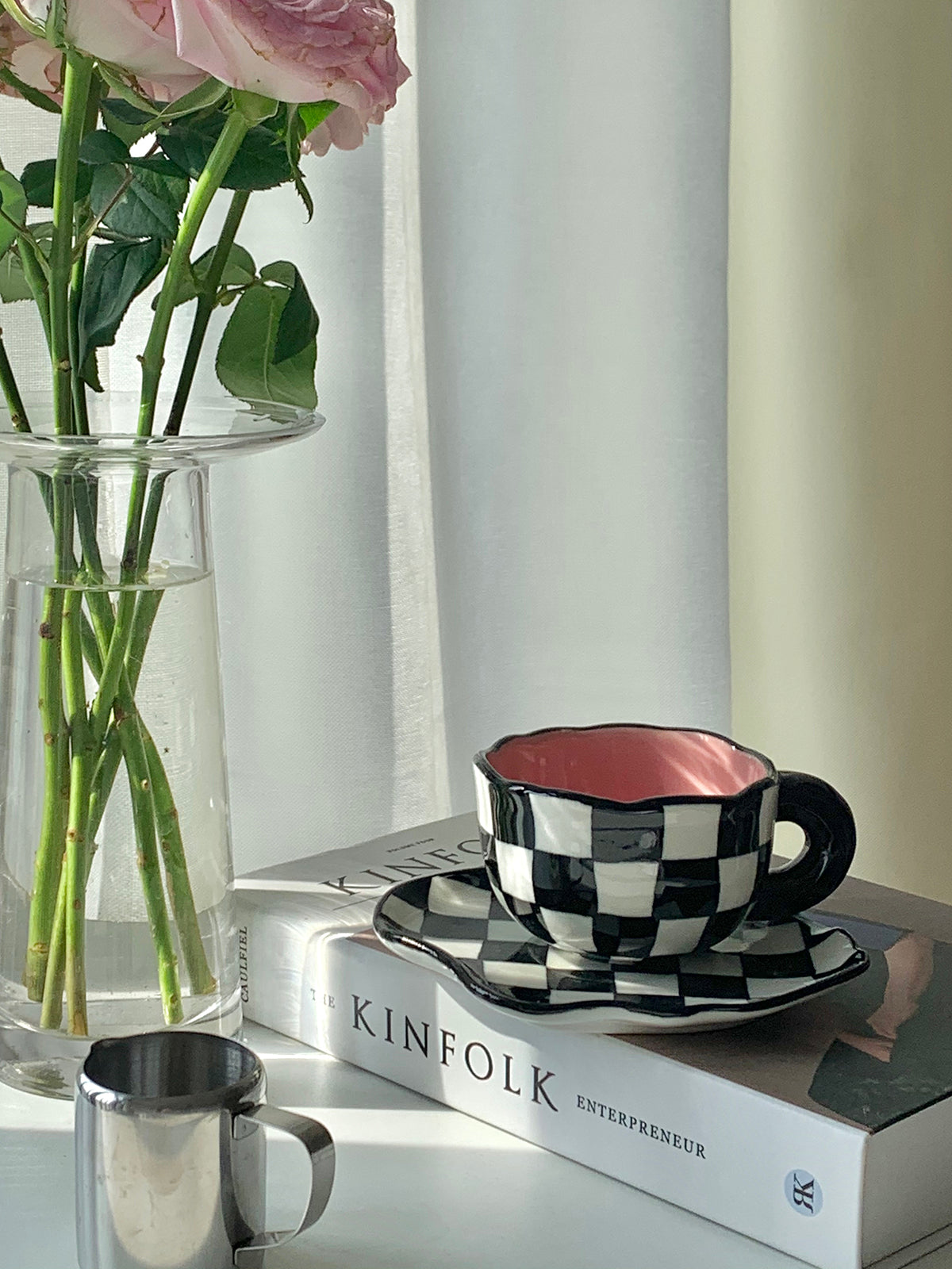 Black And White Checkerboard Mug