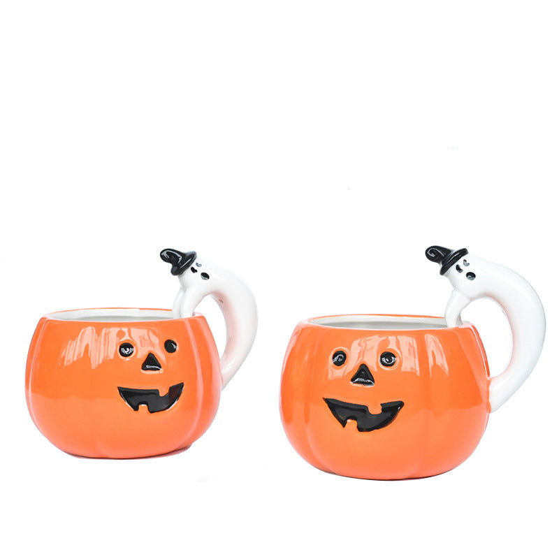 Ceramic Pumpkin Cup Cartoon Ghost Mug Halloween Gift