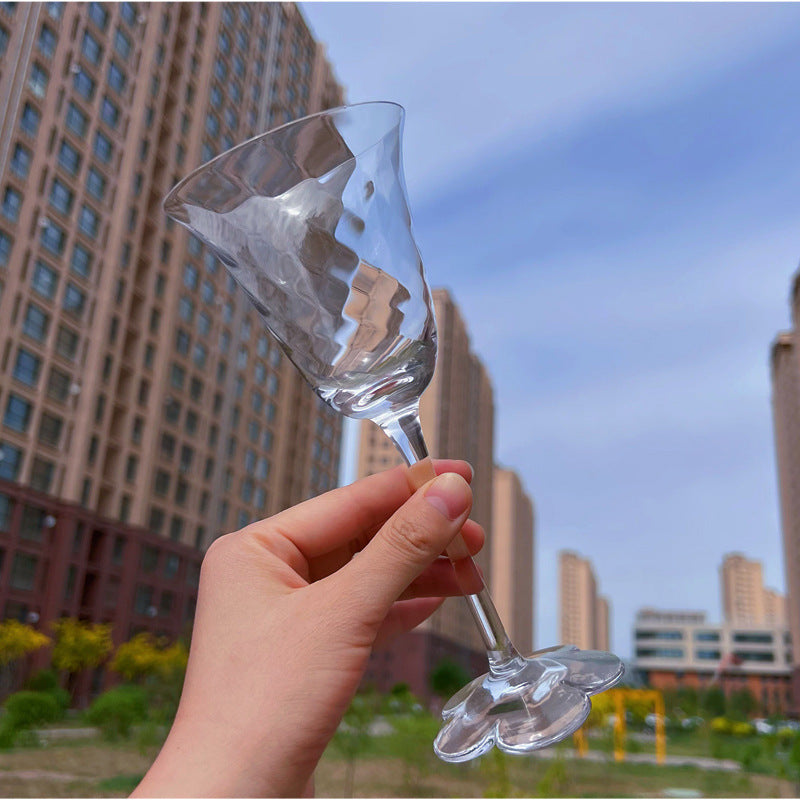 Glass Goblet Crystal Girl Flower